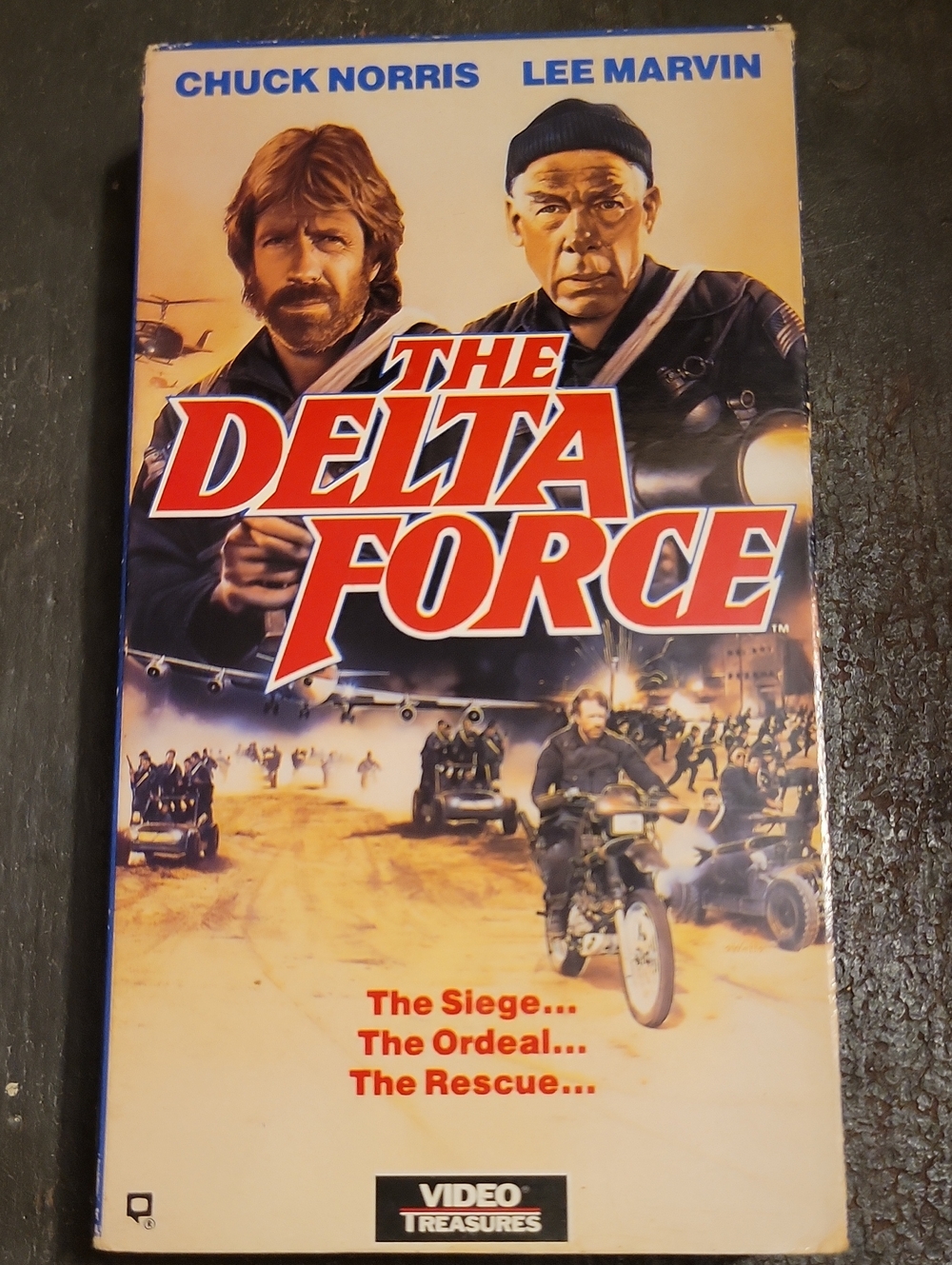 The Delta Force (VHS) - Classic Action Movie - Black/Beige